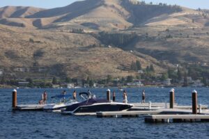 lake chelan with boats