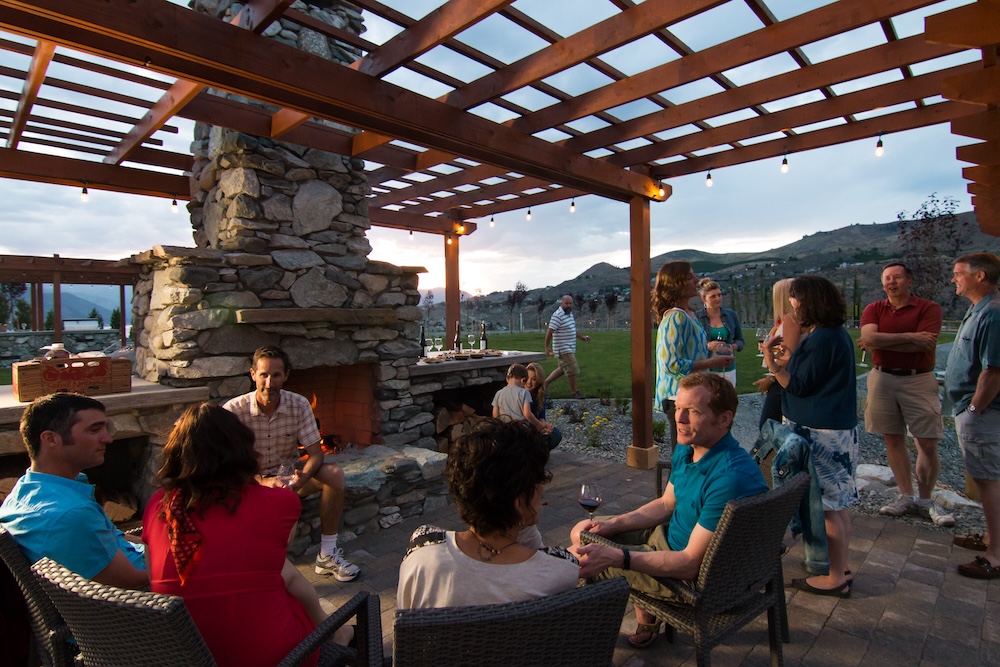 Adults Relaxing at The Lookout