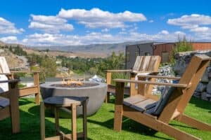 fire pit at ohana time at the lookout at lake chelan