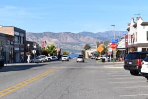 downtown chelan near the lookout at lake chelan