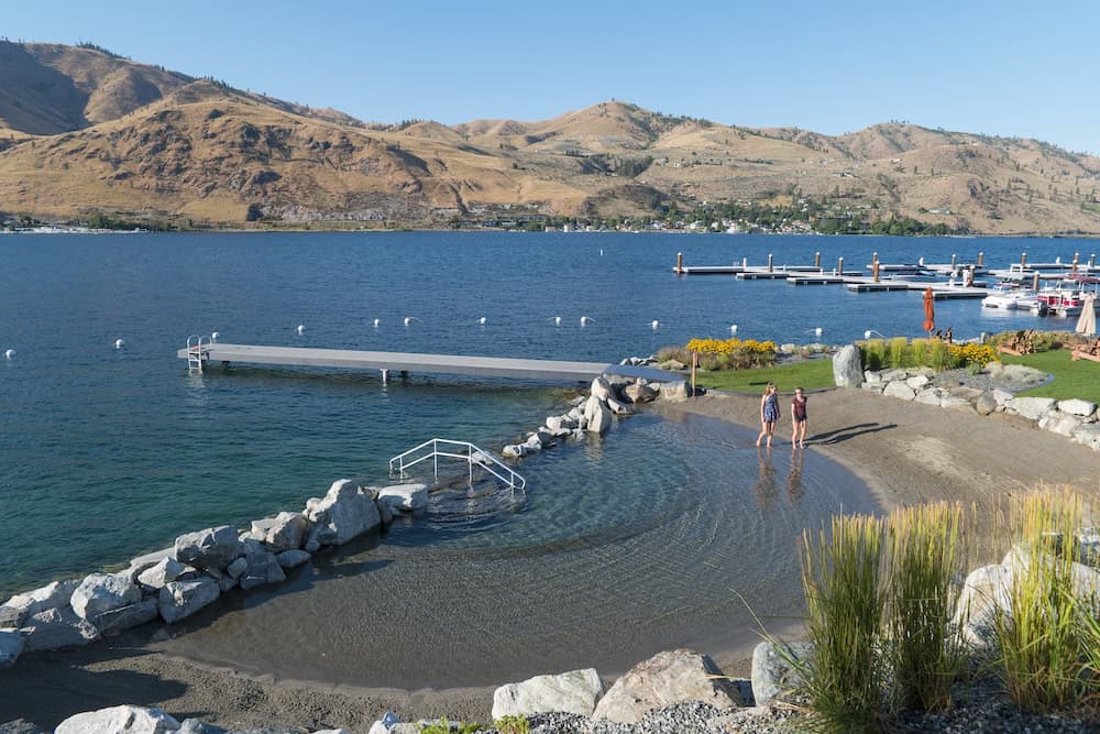 private waterfront at The Lookout, the best lodging in Lake Chelan